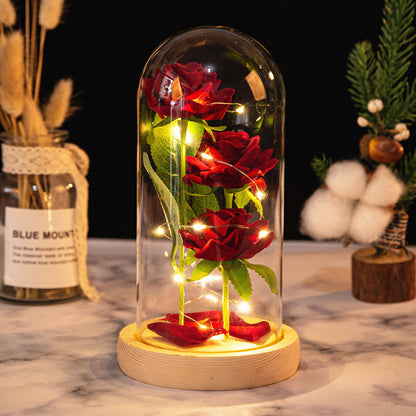 Valentine's Day Three Roses Creative Gift Decoration Ligth