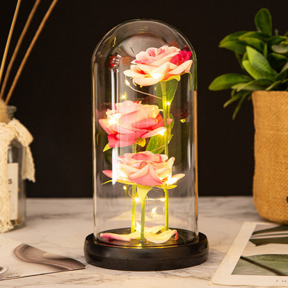 Valentine's Day Three Roses Creative Gift Decoration Ligth